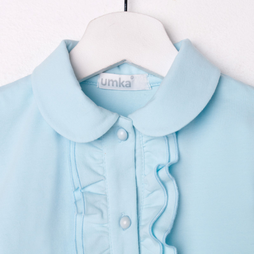 Блузка для девочки, рост 116 см, цвет голубой