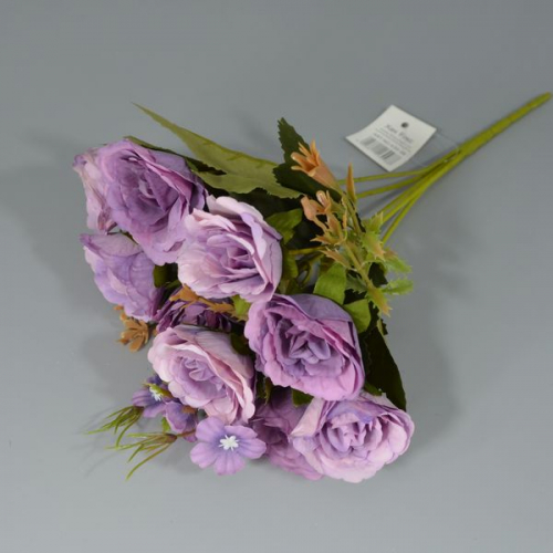 Букет роз h30см ткань фиолетовый (1шт)