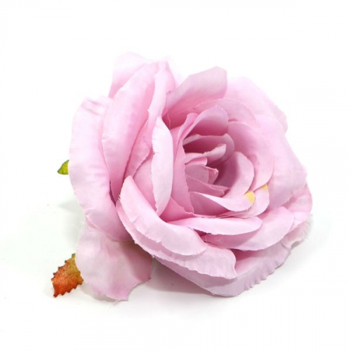 Роза голова 11 см ткань лиловая (1шт)