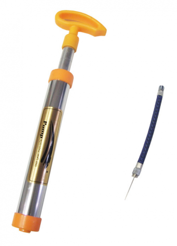 ХУВ-291 Насос алюминиевый 30см, F образная ручка с насадкой, шлангом и иглой