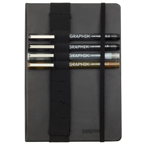 Набор капиллярных ручек Graphik Line Maker 4 ручки + Bullet Journal (A5, 120л, 100г/кв.м)
