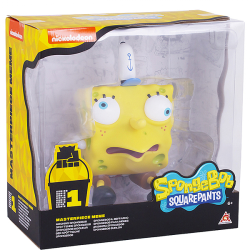 Ст.цена 1434руб. SpongeBob SquarePants игрушка пластиковая 20 см  - Спанч Боб насмешливый (мем коллекция)