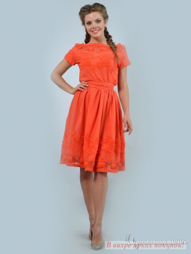 Платье LILA KASS Л004101, Оранжевый (XS)