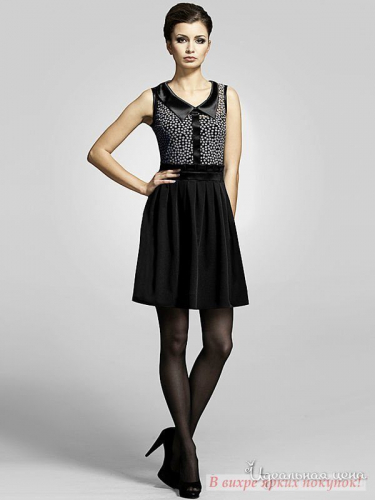 Платье Barlen 1275, черный/серый (46)