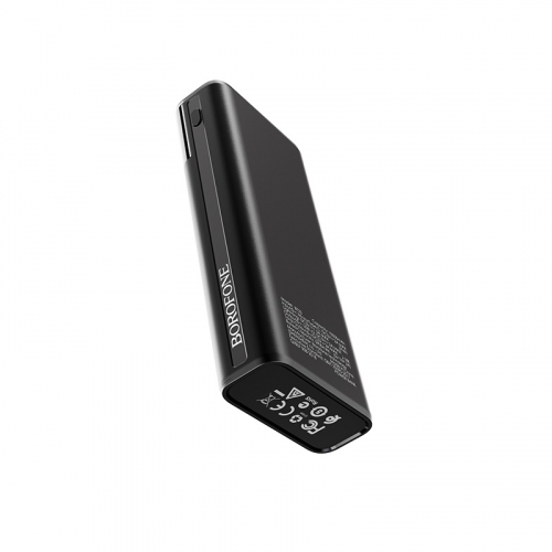 Портативный аккумулятор Power Bank Borofone BT25 10000mAh 2USB (2A max), дисплей, черный