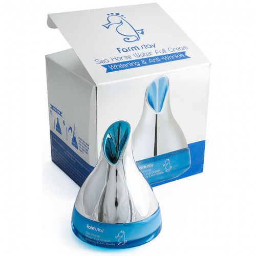 (Корея) Увлажняющий крем для лица с экстрактом морского конька FarmStay Sea Horse Water Full Cream Whitening & Anti-Wrinkle 50мл