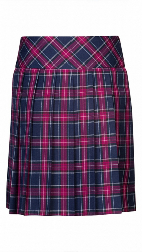 Школьная юбка Рио комби Виктория синий (ШФ-1125)