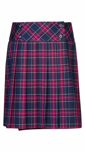 Школьная юбка Рио комби Виктория синий (ШФ-1125)