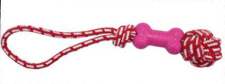 Игрушка для собак канатная Косточка на веревке 42см HOMEPET TPR X140