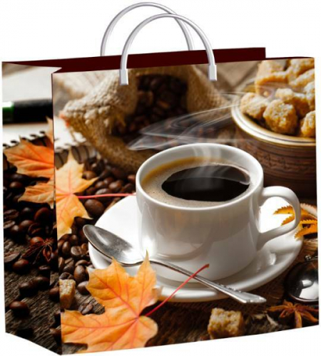Пакет из мягкого пластика Осенний кофе 30*30