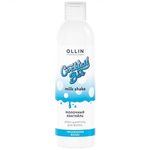 Ollin Cocktail Bar Крем-шампунь Молочный коктейль для увлажнения волос 400мл