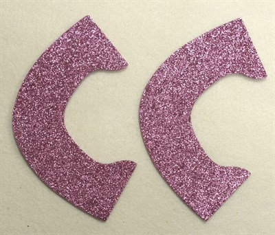 Набор для создания кукольных туфелек ТМ Сама сшила (верхняя часть) , цвет пыльный розовый глиттер