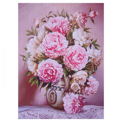 Алмазная мозаика «Розовая нежность» 21 × 28 см, 29 цветов