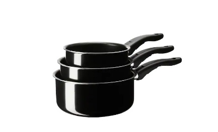 КАВАЛЬКАД, Набор ковшей,3 штуки, черный. IKEA