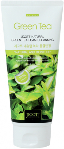 Пенка Очищающая С Экстрактом Зеленого Чая Jigott Natural Green Tea Foam Cleansing 180мл