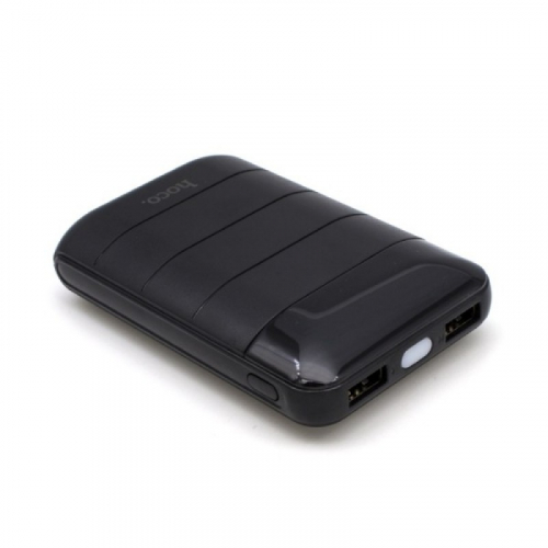 Портативный аккумулятор Power Bank Hoco B29 Domon 10000 mAh 2USB 3.1A, soft touch, дисплей, черный