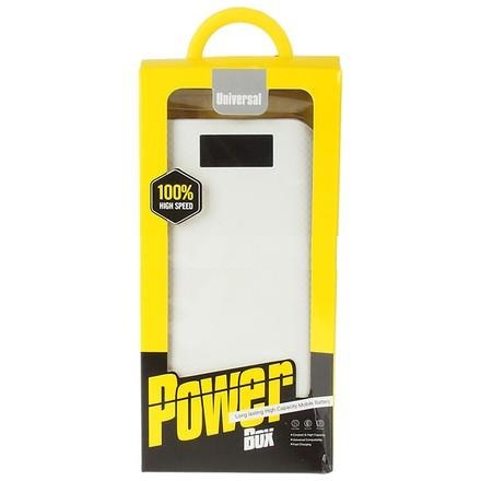 Портативный аккумулятор Power Bank Eltronic 30000, фонарь/3 USB/ дисплей (белый)