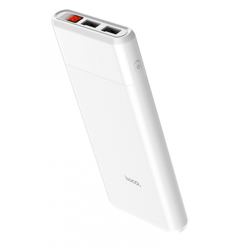 Портативный аккумулятор Power Bank Hoco B35C Entourage 12000mAh 2USB 2.1A, дисплей, белый