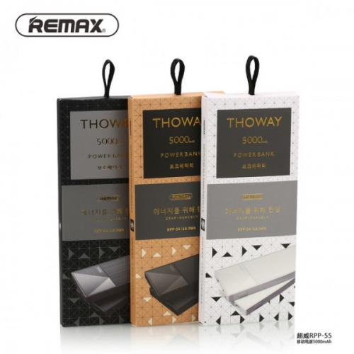 Портативный аккумулятор Remax RPP-55 Thoway, 10000mAh, белый