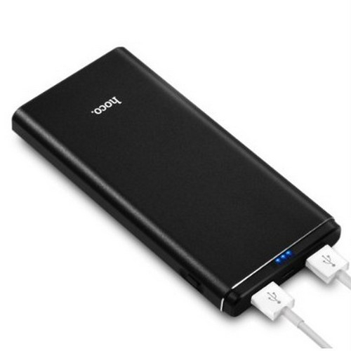 Портативный аккумулятор Power Bank Hoco J2 BeiboRapid10000 mAh 2USB 3.1A, алюминиевый корпус, черный