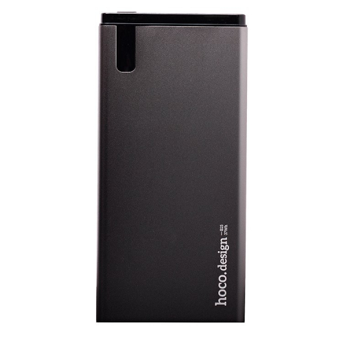 Портативный аккумулятор Power Bank Hoco B25 Hanbeck 10000 mAh 1USB 2.1A, алюминиевый корпус, черный