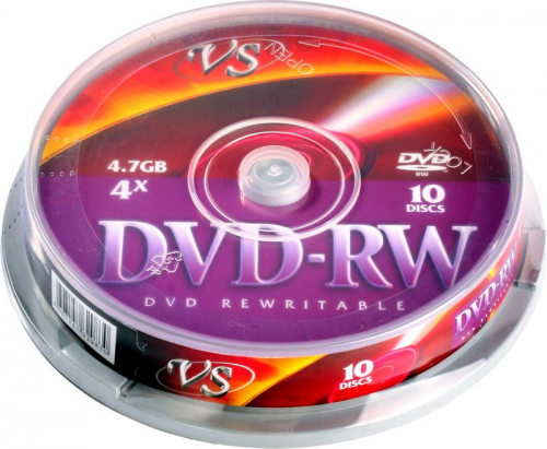 Диск VS DVD-RW 4.7GB 4X (10), кейкбокс