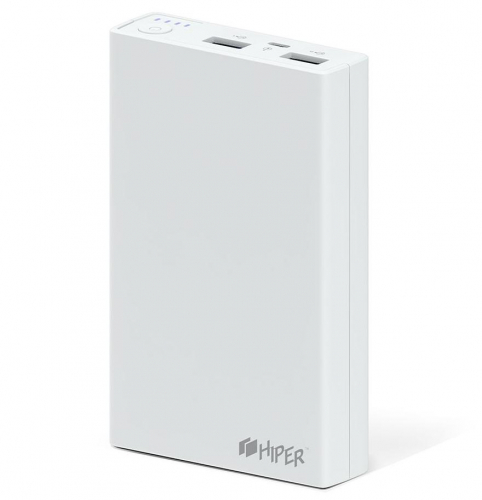 Портативный аккумулятор Power Bank HIPER RP12500 White (2.1A+1A, 2xUSB)