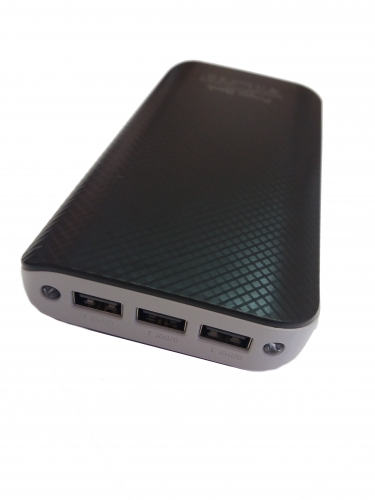 Портативный аккумулятор Power Bank Eltronic 30000, фонарь/3 USB/ дисплей (черный)