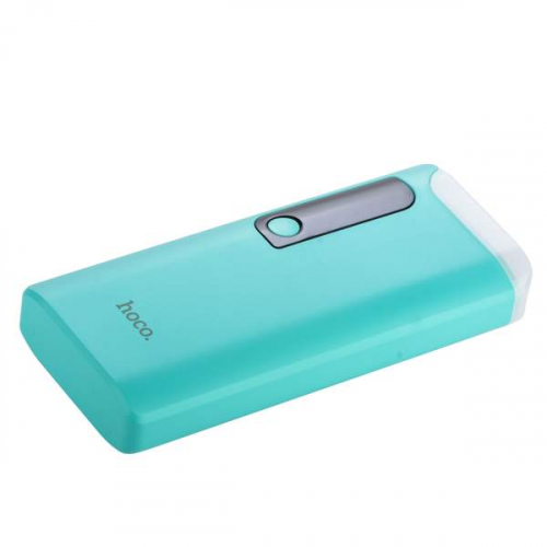 Портативный аккумулятор Power Bank Hoco B27 Pusi 15000mAh 2USB,3A,дисплей, настольная лампа, голубой