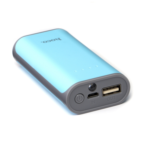 Портативный аккумулятор Power Bank Hoco B21 Tiny Concave pattern 5200 mAh 1USB 1A, синий