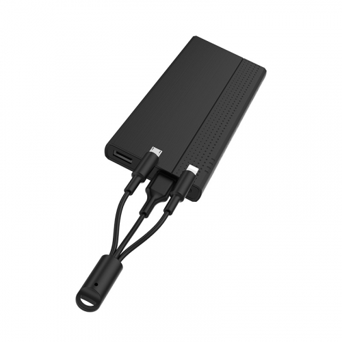 Портативный аккумулятор Power Bank Hoco J33 Cool freedom 10000 mAh 2USB, microUSB/Type-C, черный