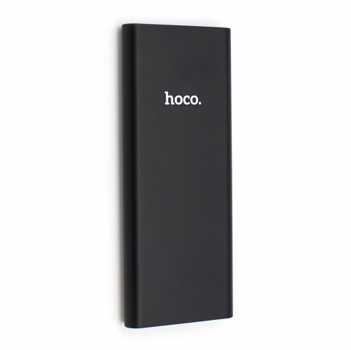 Портативный аккумулятор Power Bank Hoco B16 10000 mAh 1USB 2.1A, алюминиевый корпус, фонарь, черный