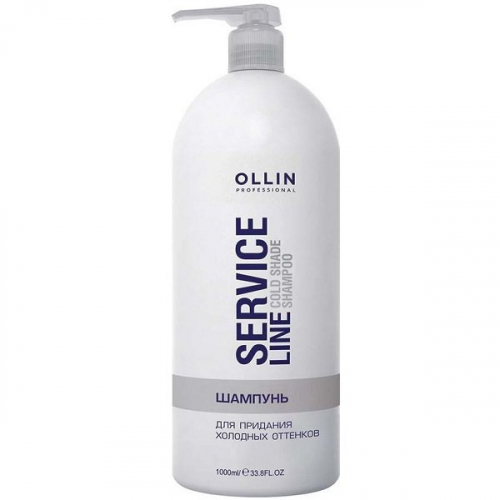 Ollin Service Line Шампунь для придания холодных оттенков и седых волос 1л
