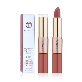 Матовая губная помада O.TWO.O Rose Gold 2in1 3.5g (арт. N9107B) (КОПИИ)