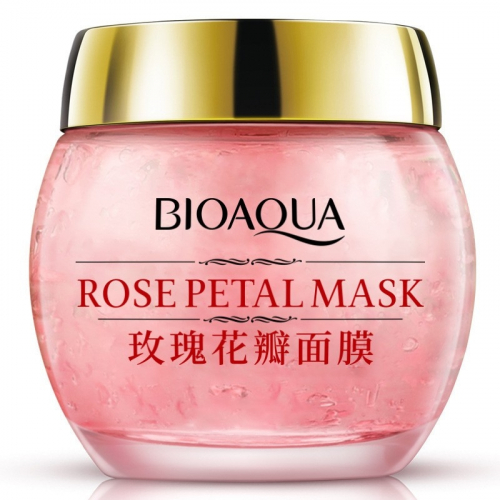 Ночная смягчающая маска для лица Bioaqua (Биоаква) с лепестками роз арт. 7021 (КОПИИ)