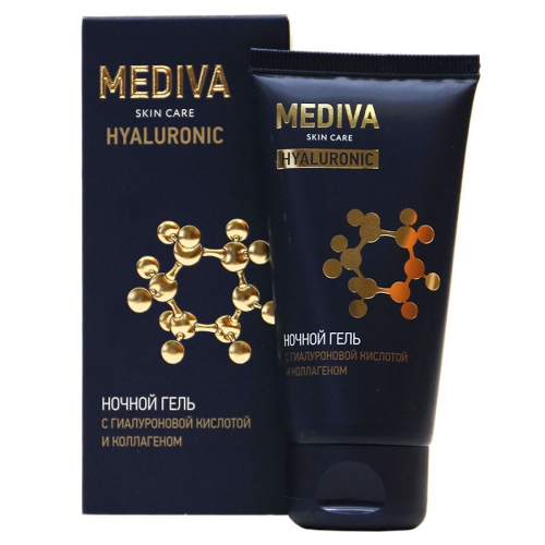 Mediva Ночной гель с гиалуроновой кислотой и коллагеном, 50ml (КОПИИ)