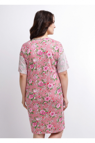 #100537 Платье (CLEVER) св.розовый/т.розовый