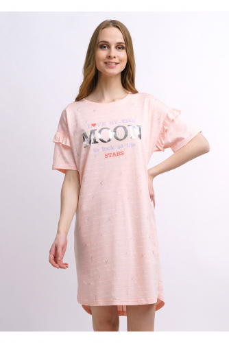#82448 Платье (CLEVER) св.розовый/молочный