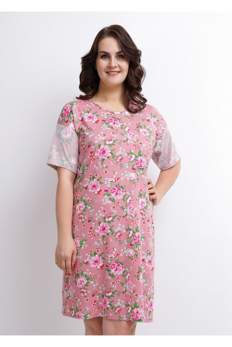 #100537 Платье (CLEVER) св.розовый/т.розовый