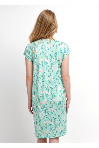 #99920 Платье (CLEVER) св.зелёный/персиковый