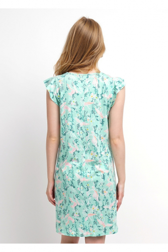 #99968 Платье (CLEVER) св.зелёный/персиковый