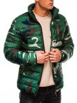 Куртка мужская весенняя C384 - зеленый-камуфляж