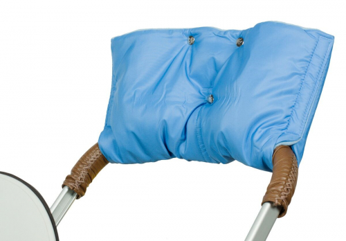 Муфта для рук на коляску ЧУДО-ЧАДО (флис/липучка) – голубая