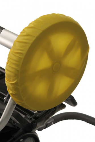 Чехлы на колеса коляски (4 шт., d = 18-23 см) желтые