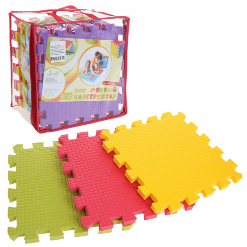 Детский коврик-пазл «Радуга» (мягкий), 9 элементов, толщина 1,8 см, упаковка МИКС