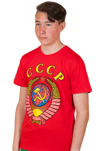 Яркая футболка с государственным символом СССР. Покупай и сразу жить станет лучше, жить станет веселее! №21
