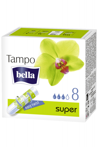 Bella, Тампоны женские гигиенические без аппликатора Super 8 шт Bella