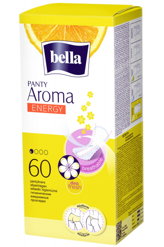 Bella, Прокладки ежедневные супертонкие Panty aroma energy 60 шт Bella