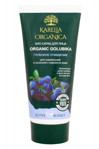 Karelia Organica, Био-скраб для лица Karelia Organica organic golubica 180 мл Karelia Organica