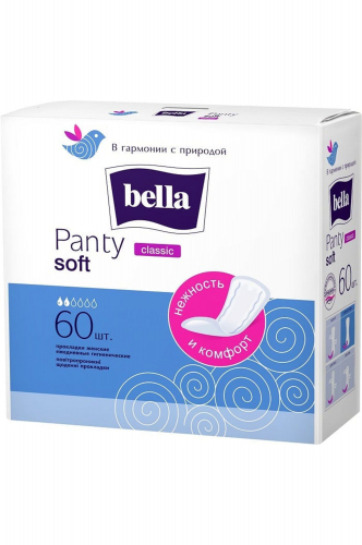 Bella, Ежедневные прокладки Panty Soft Classic 60 шт. Bella